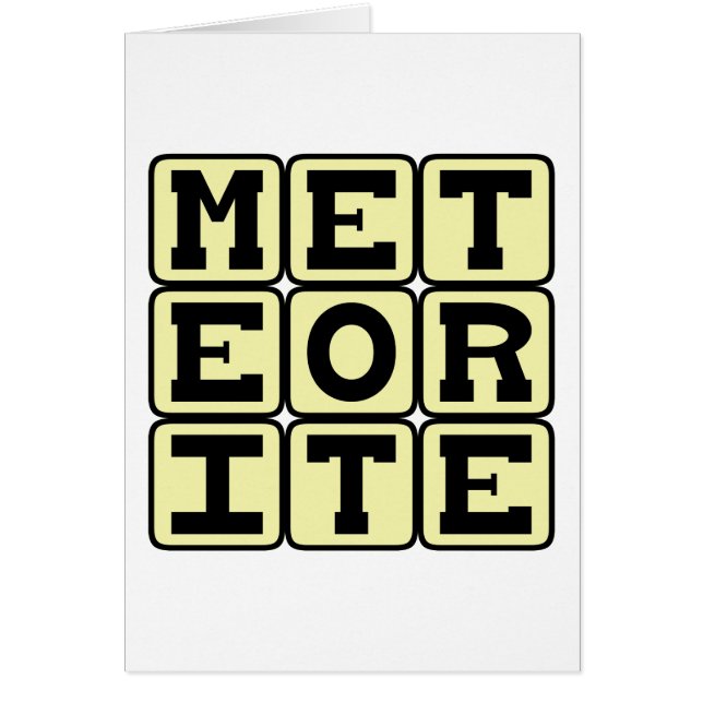 Meteorite, Space Debris (Front)