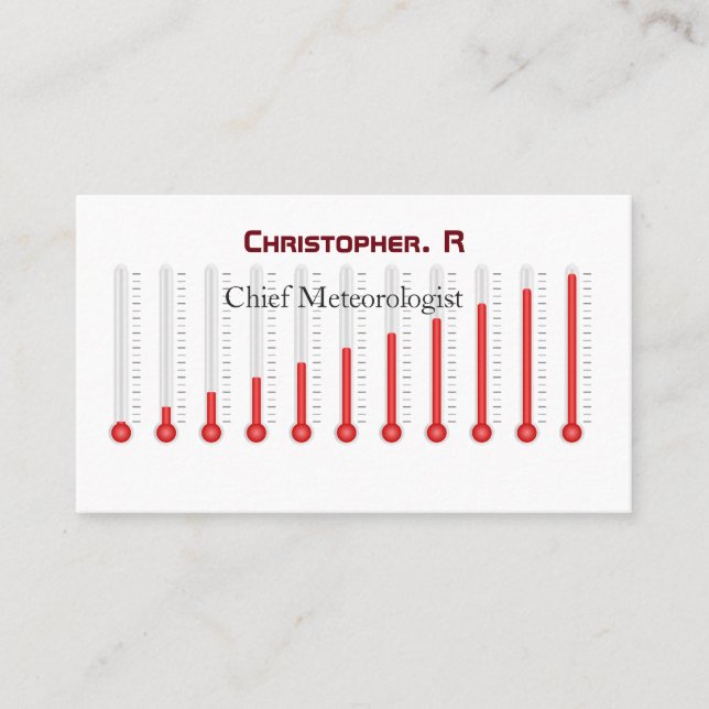 Meteorological Weather  related  Standard Matte  Calling Card (Front)