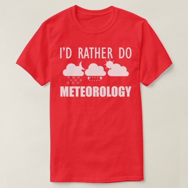 Meteorologist Id rather do meteorology (2) T-Shirt (Design Front)