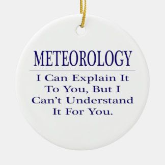Meteorologist Joke .. Explain Not Understand Ceramic Tree Decoration