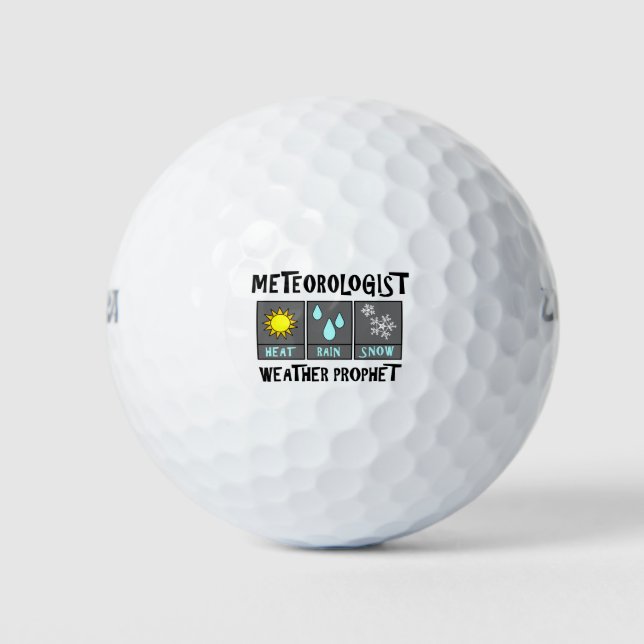 Meteorologist Weather Prophet Mug Golf Balls (Front)
