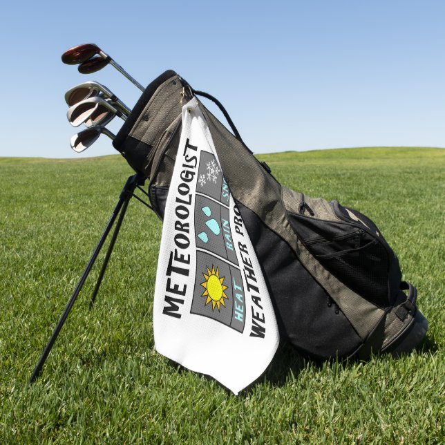 Meteorologist Weather Prophet Mug Golf Towel (Green)