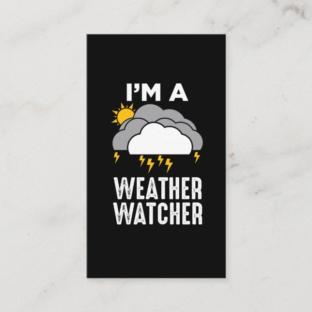 Meteorologist Weather Weatherman Meteorology Business Card (Front)