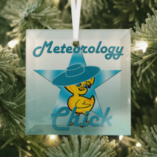 Meteorology Chick #7 Glass Tree Decoration