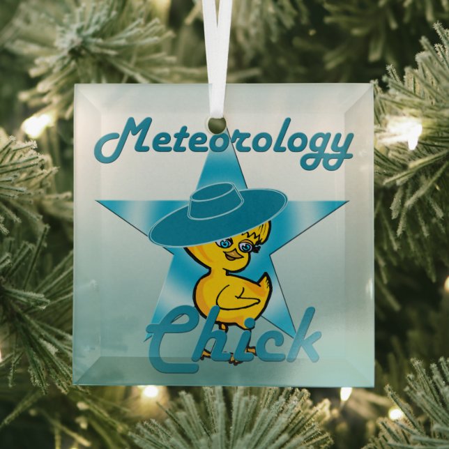 Meteorology Chick #7 Glass Tree Decoration (Insitu)