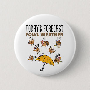 Meteorology Today's Forecast Fowl Weather 6 Cm Round Badge
