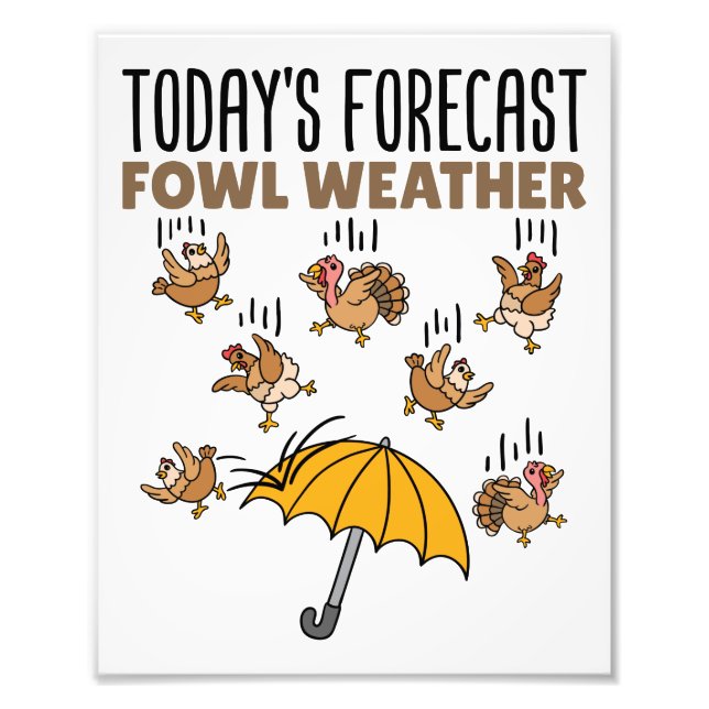 Meteorology Today's Forecast Fowl Weather Photo Print (Front)