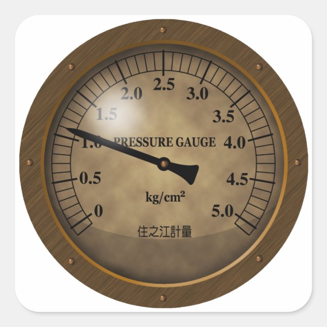 meter1 square sticker (Front)