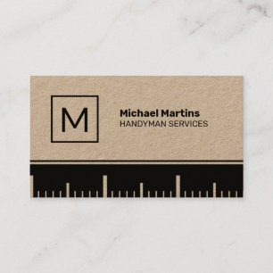 Meter measure cover black business card