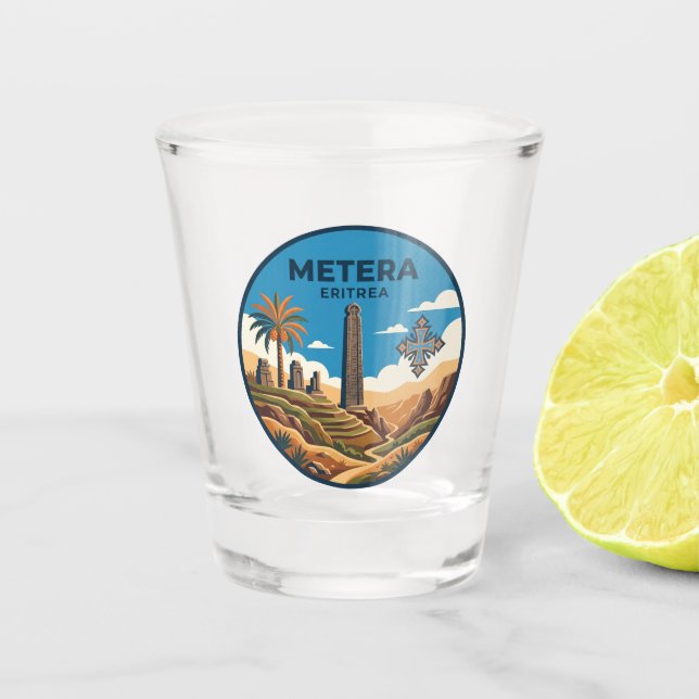 Metera Archaeological Site Eritrea Shot Glass (Front)