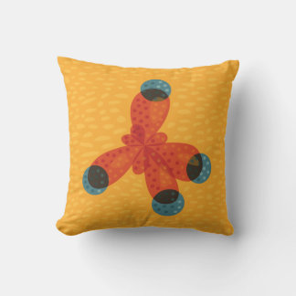 Methane Molecule Organic Chemistry Art Orange Cushion