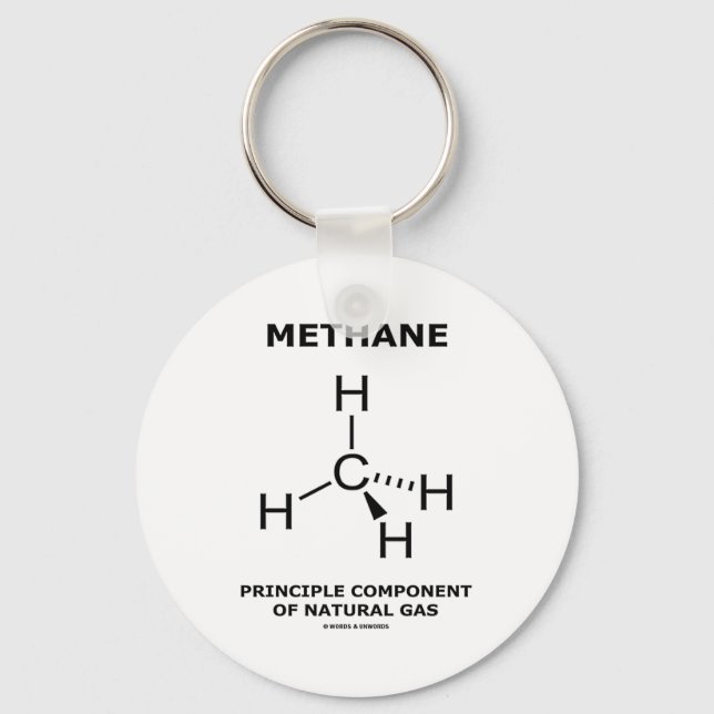 Methane Principle Component Of Natural Gas Key Ring (Front)