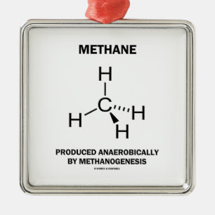 Methane Produced Anaerobically By Methanogenesis Metal Tree Decoration