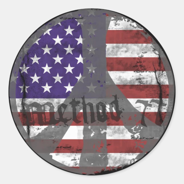 Method 77 3 USA Peace stickers (Front)