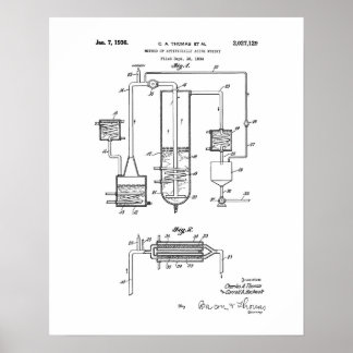 Method of artificially agin whisky patent poster