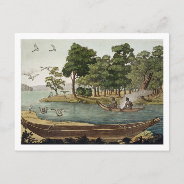 Method of Navigation in New Holland, engraved by F Postcard (Front)