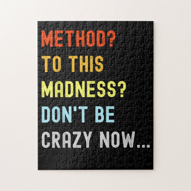 Method To Madness Engineer Mechanic Coder Jigsaw Puzzle (Vertical)