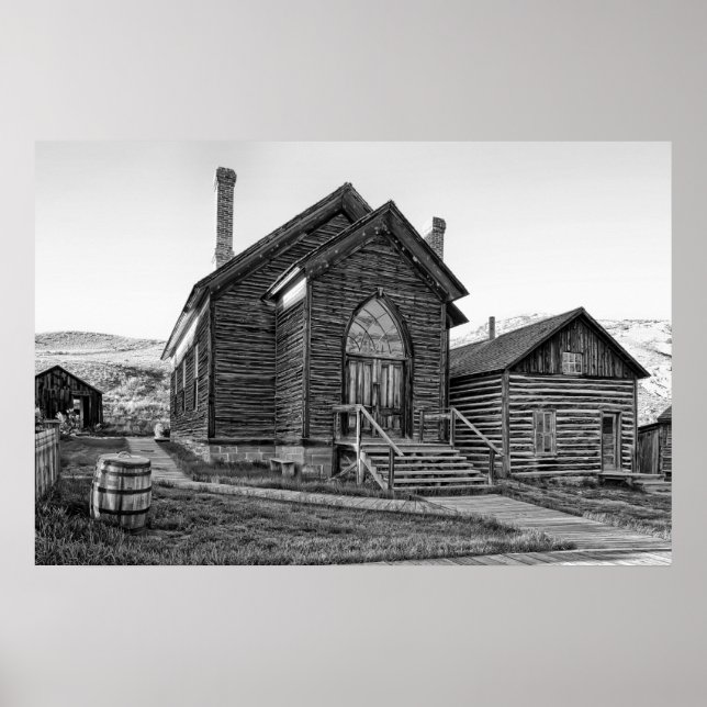 METHODIST CHURCH at BANNACK MONTANA GHOST TOWN Poster (Front)