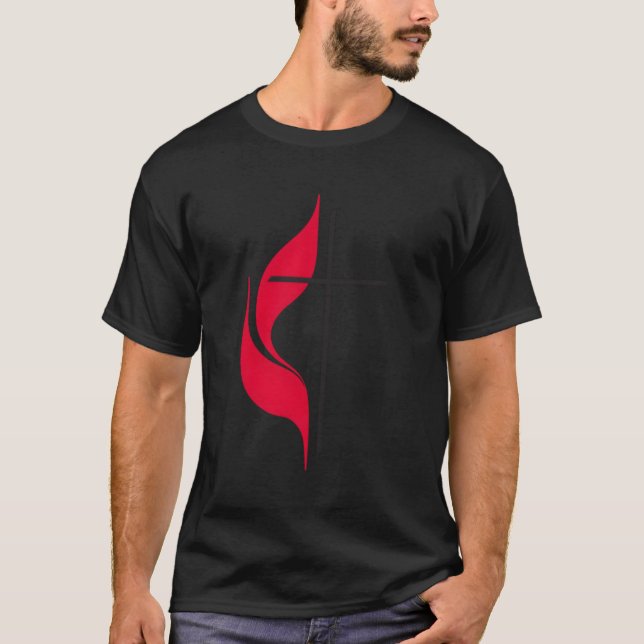 Methodist Cross Flag Christian Methodists Protesta T-Shirt (Front)