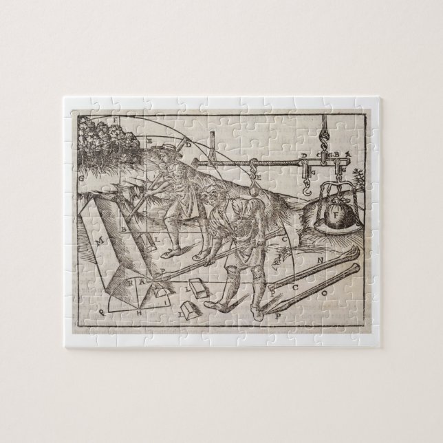 Methods of moving stone blocks, from 'Di Lucio Vit Jigsaw Puzzle (Horizontal)