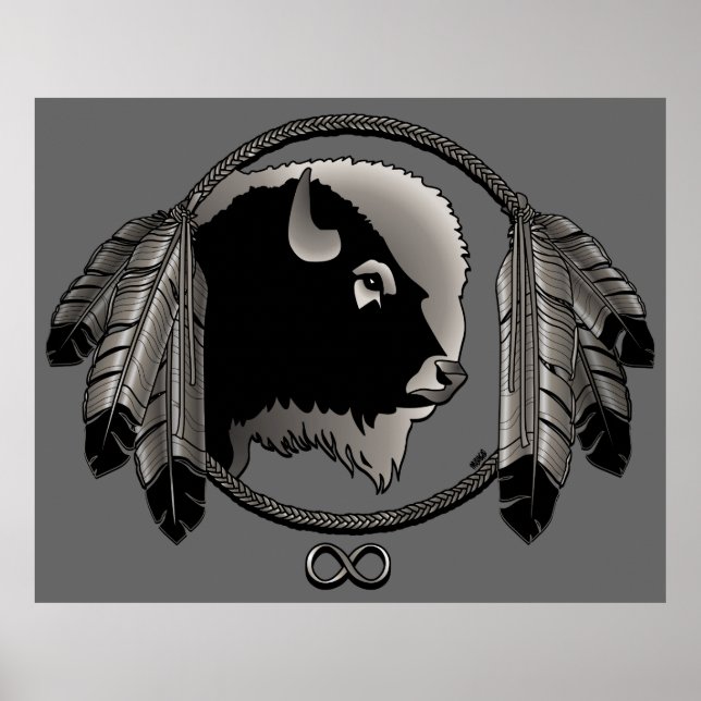 Metis Art Poster Spirit Animal Native Print Poster (Front)