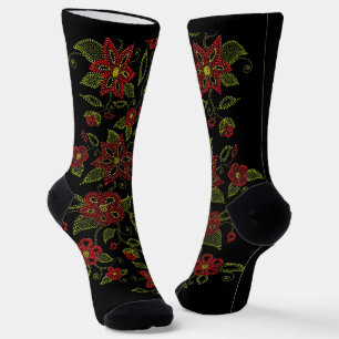 Metis Art Socks Native Beading Socks Customize