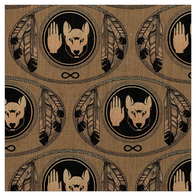 Metis Fabric Metis Flag Fabric Native Wolf Fabric (Swatch)