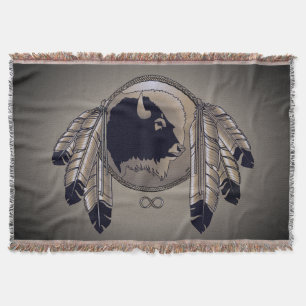 Metis First Nation Blanket Spirit Animals Throw