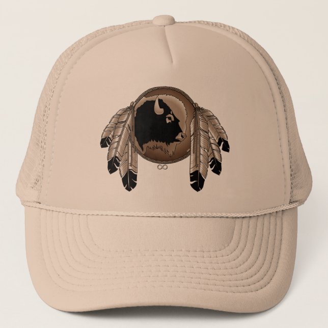 Metis First Nation Cap Buffalo Wildlife Cap (Front)