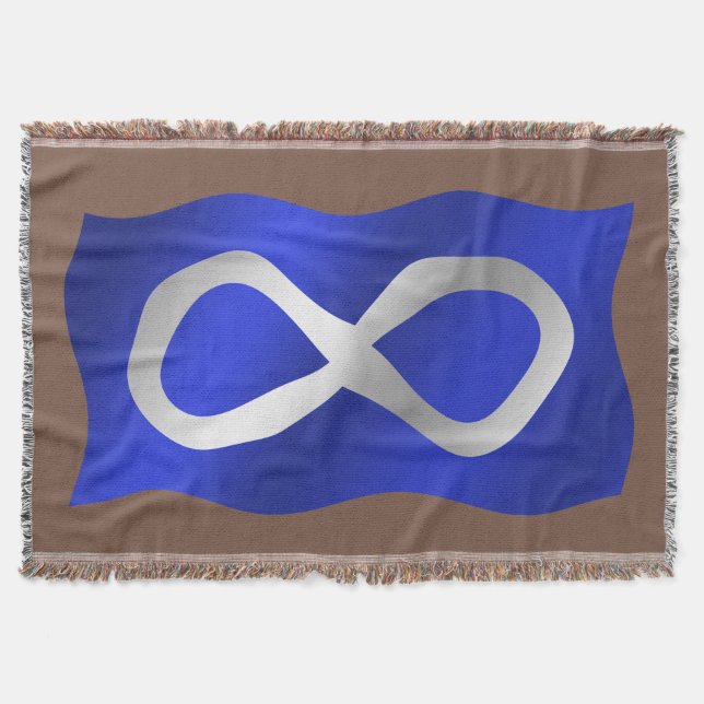 Metis Flag  Blanket First Nations Throw Blankets (Front)