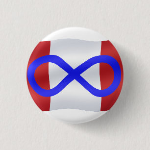 Metis Flag Button Native Art Metis Flag Button