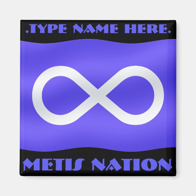 Metis Flag Fridge Magnet Personalised Metis Magnet (Front)