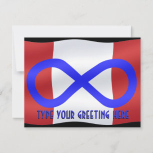 Metis Flag Invitations Custom Metis Canada Card