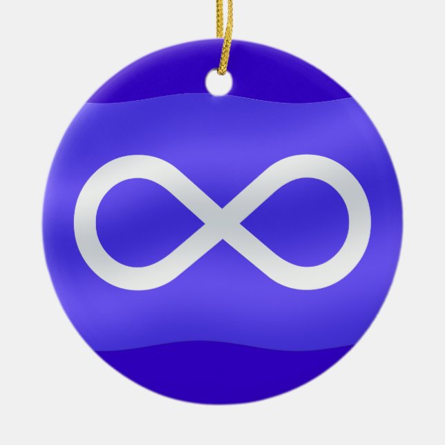 Metis Flag Ornament First Nations Keepsakes (Front)