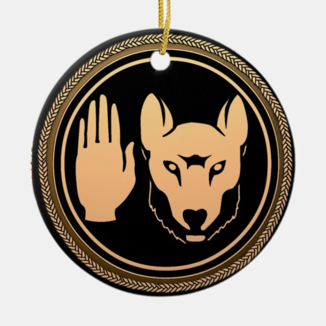 Metis Flag Ornament Personalised Tribal Decoration (Front)