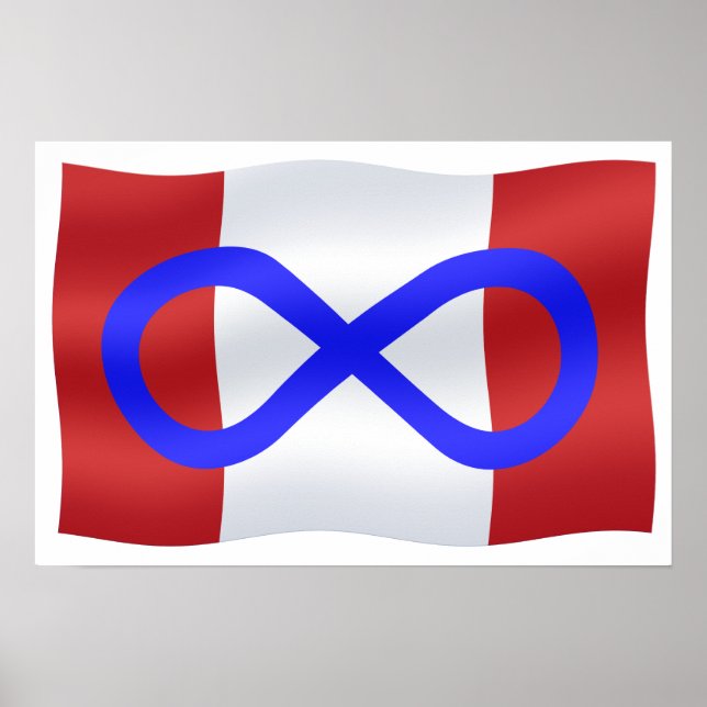 Metis Flag Poster Metis Canada Flag Souvenir Print (Front)