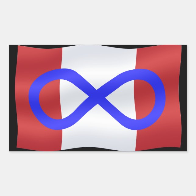 Metis Flag Stickers Canadian Metis Stickers (Front)