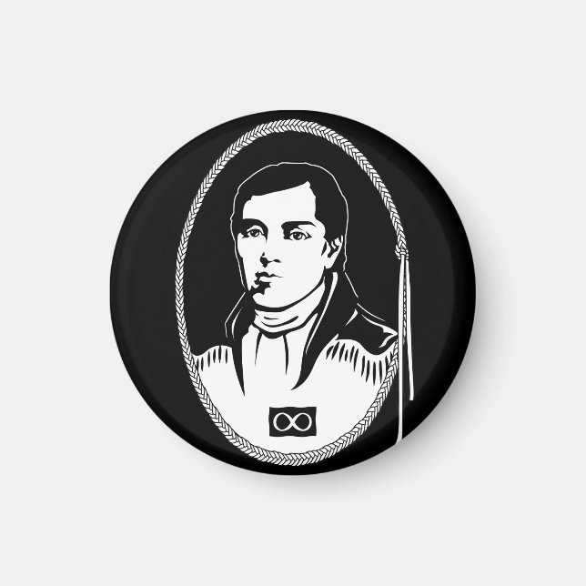 Metis Fridge Magnet Metis Hero Cuthbert Grant Gift (Front)