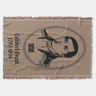 Metis Hero Blanket Cuthbert Grant Throw Blankets
