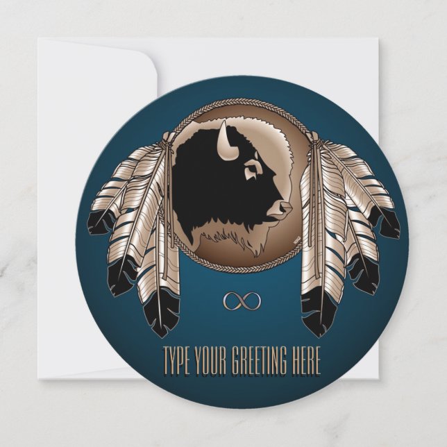 Metis Invitations Personalised Native Art Cards (Front)