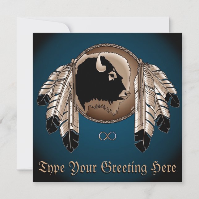 Metis Invitations Personalised Native Art Cards (Front)