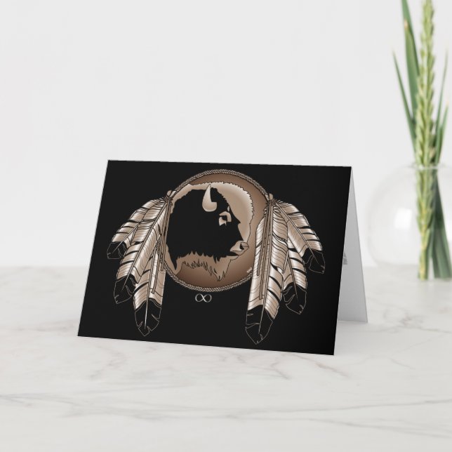 Metis Nation Card Native Wildlife  Greeting Card (Front)