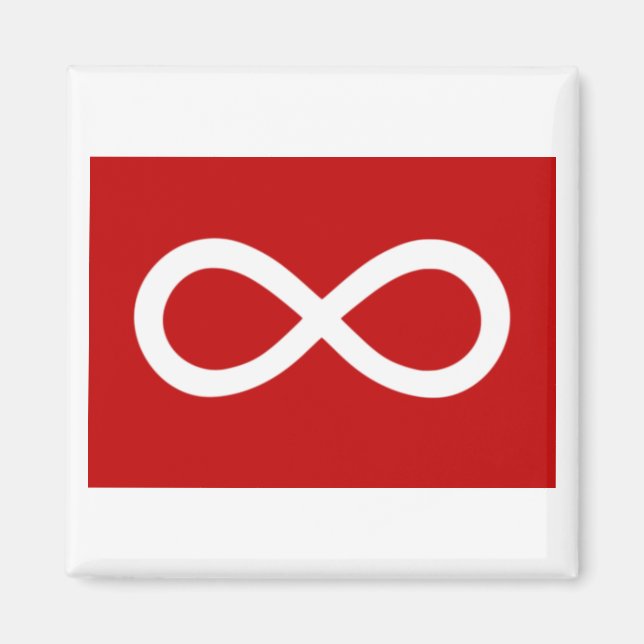 Métis Red Flag Magnet (Front)