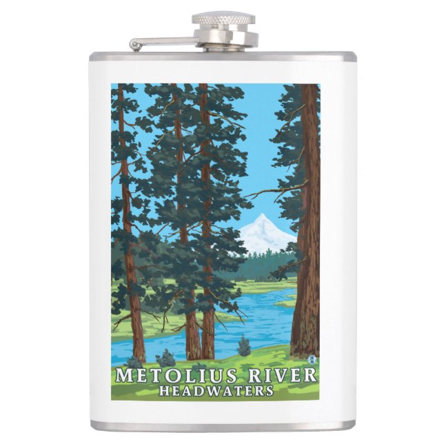 Metolius River Headwaters, Oregon Hip Flask (Front)