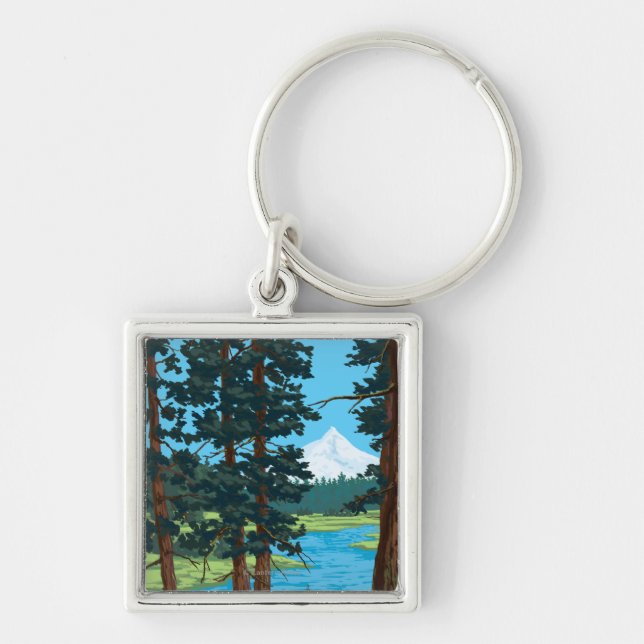Metolius River Headwaters, Oregon Key Ring (Front)