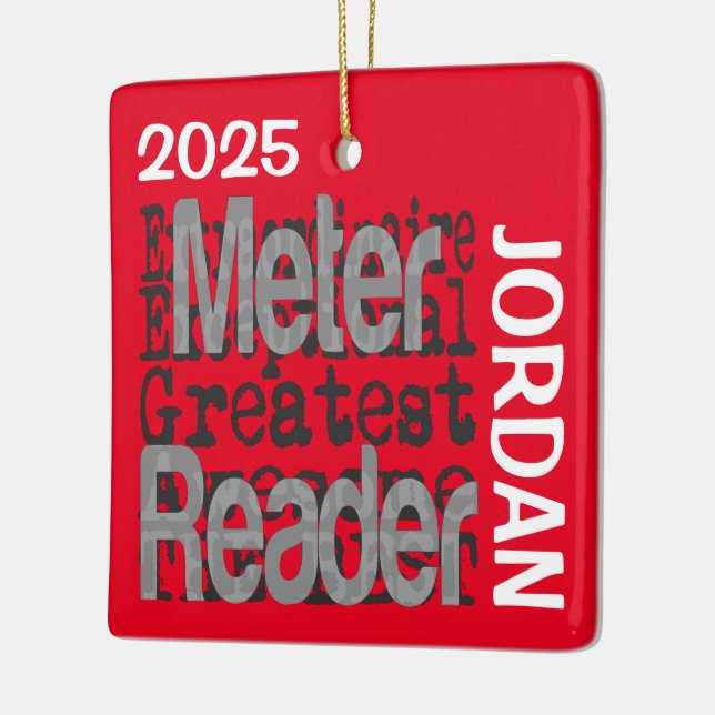 Metre Reader Extraordinaire CUSTOM Ceramic Ornament (Left)