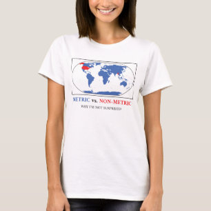 Metric Vs. Non-Metric - Metric System Map Science T-Shirt