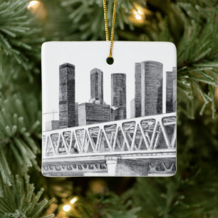 Metro bridge ceramic ornament