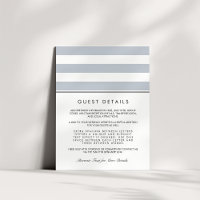 Metro Stripe Guest Information Card | Gray
