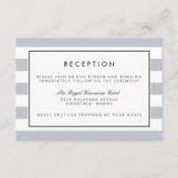 Metro Stripe Reception Card | Grey